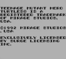 Image n° 1 - screenshots  : Teenage Mutant Hero Turtles II - Back from the Sewers